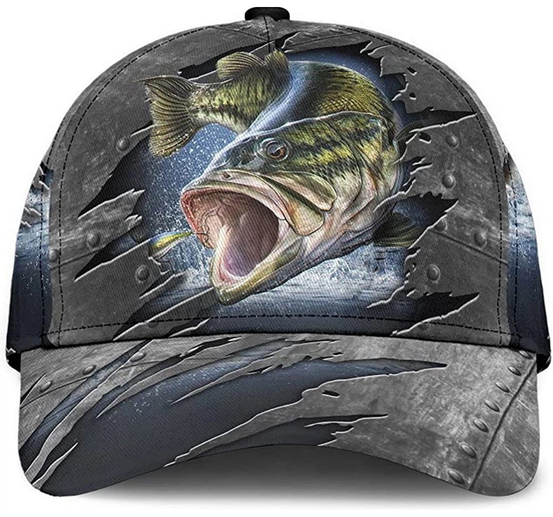 Personalized Fishing Print Fish 9 Unisex Snapback, Classic Baseball Cap