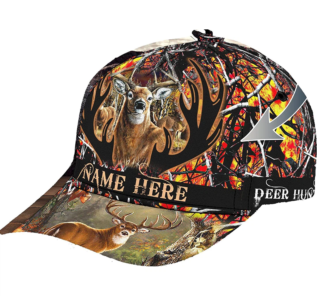 Personalized Name Copy Of Deer Hunting Unisex Snapback, Classic Baseball Cap