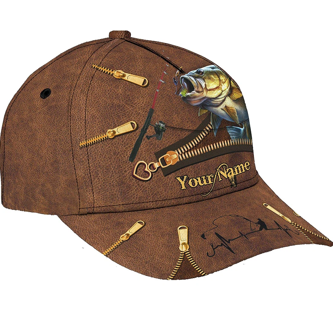 Personalized Name Fishing Is My Hoobie Text Name Unisex Snapback, Classic Baseball Cap