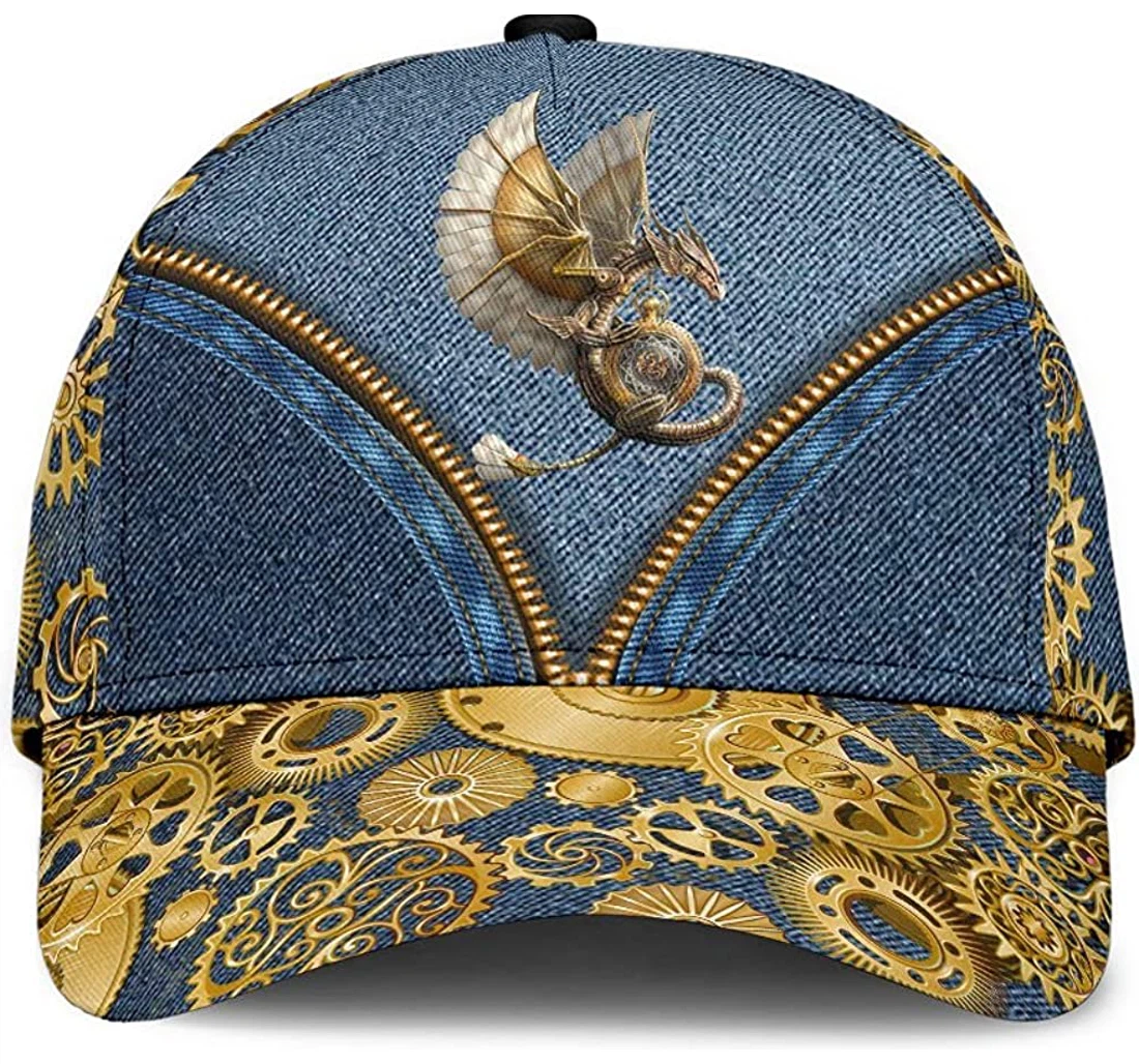 Personalized Dragon Zipper Jean Unisex Snapback, Classic Baseball Cap, Hat