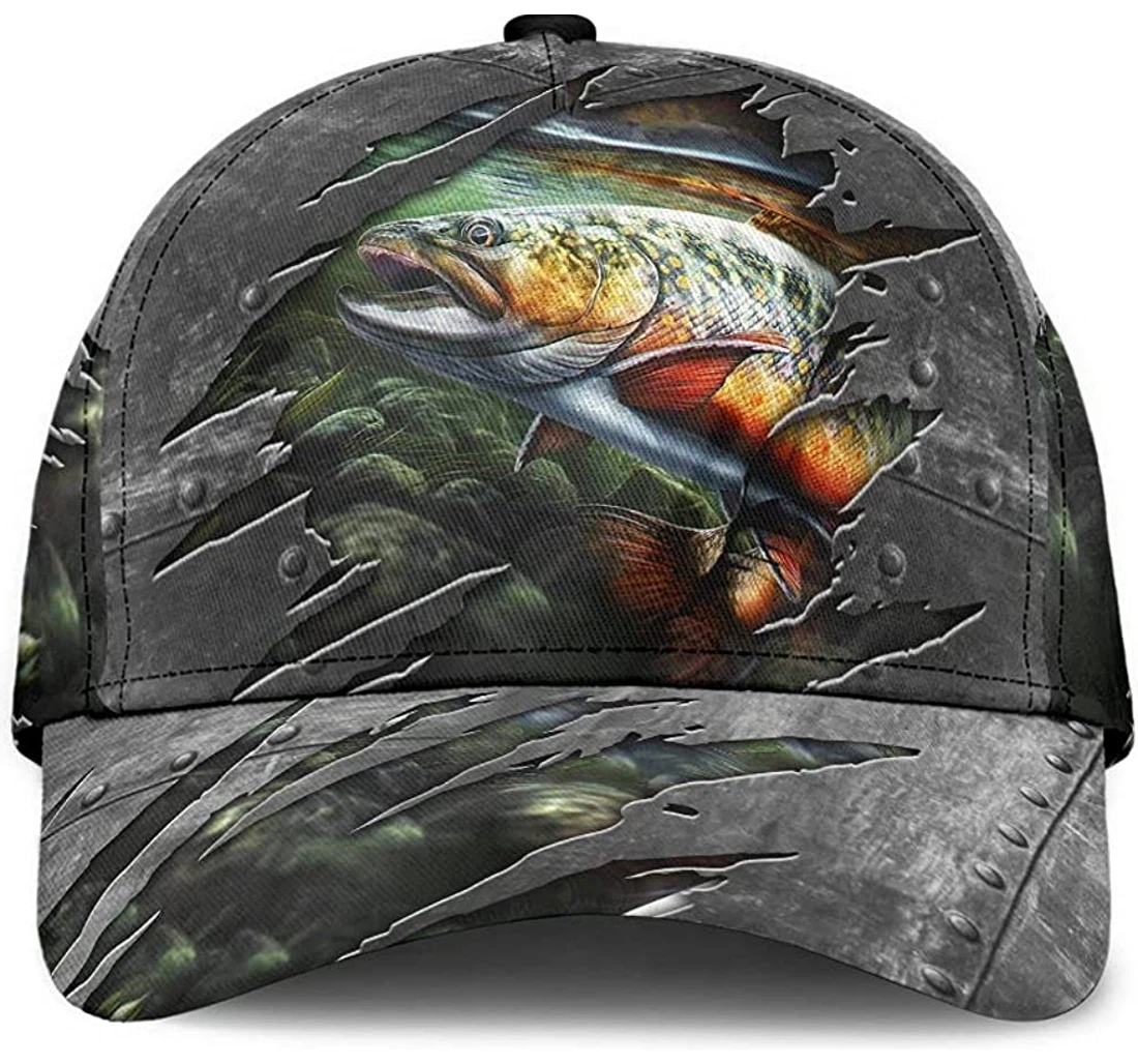 Personalized Fishing Print Fish 6 Unisex Snapback, Classic Baseball Cap, Hat