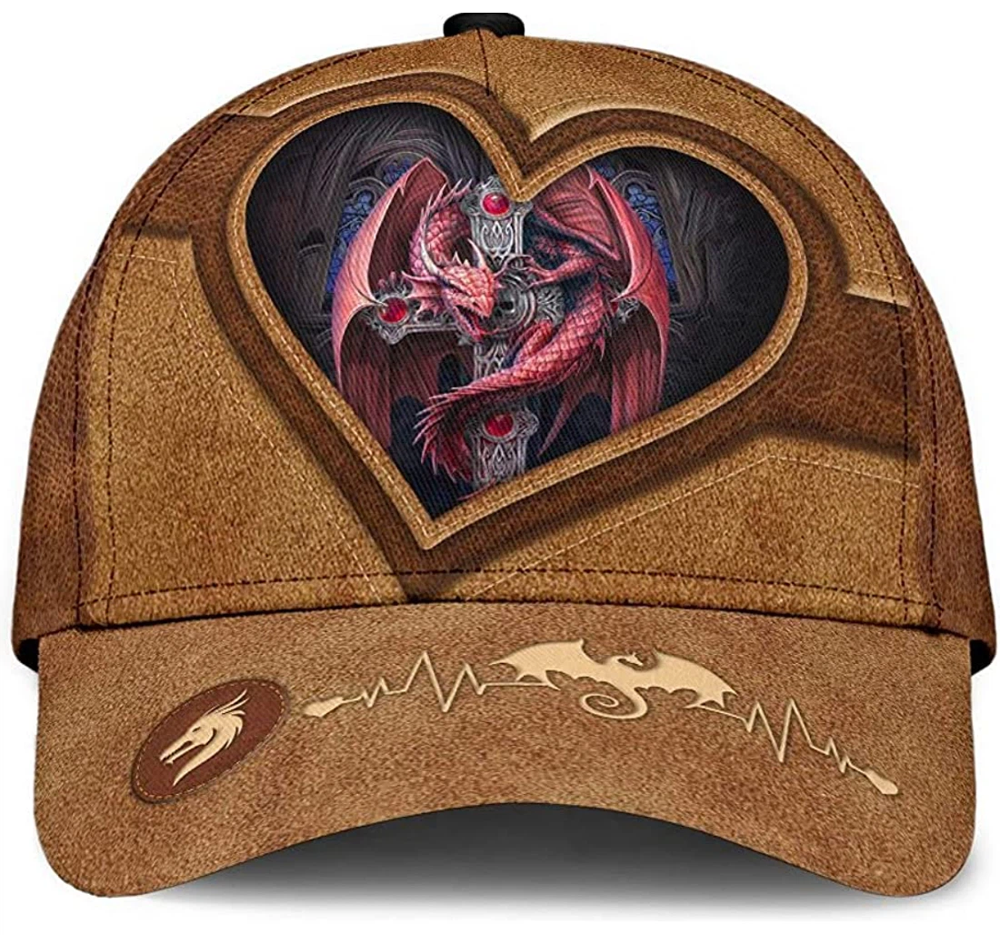 Personalized Dragon Heart Beat Dragon Pattern 3 Unisex Snapback, Classic Baseball Cap, Hat