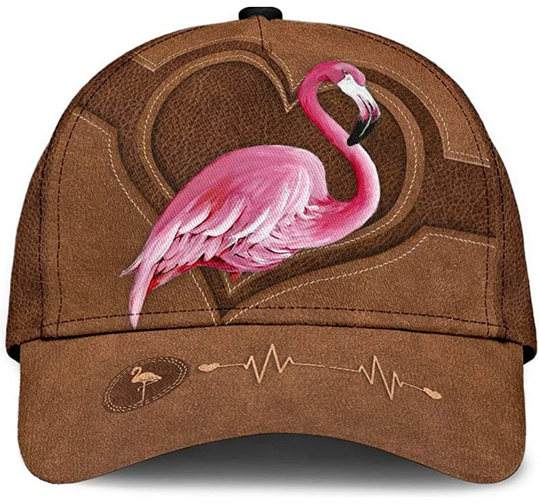 Personalized Flamingo Heart Beat Flamingo Unisex Snapback, Classic Baseball Cap, Hat