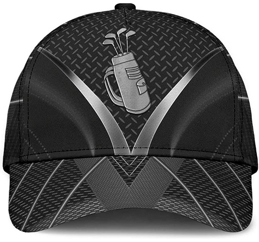 Personalized Golf Metal Golf Bag Pattern Unisex Snapback, Classic Baseball Cap, Hat