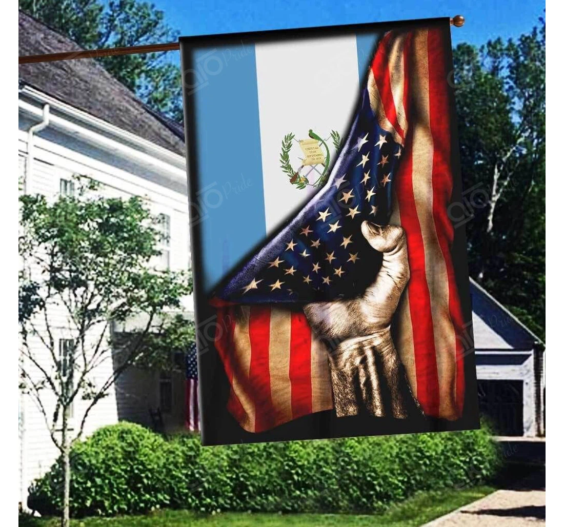 Guatemala And American Version 2 Double-Sided, UV And Fade - Resistant Flag