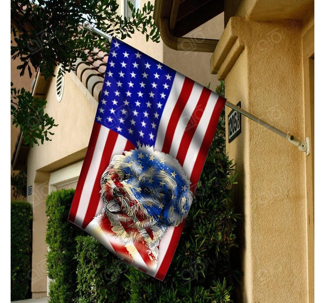 Bichon Frise American Double-Sided, UV And Fade - Resistant Flag