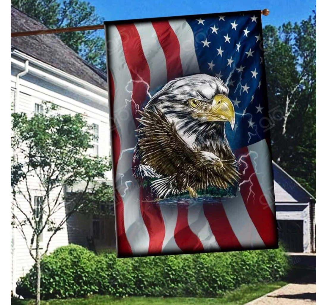 America Eagle Double-Sided, UV And Fade - Resistant Flag