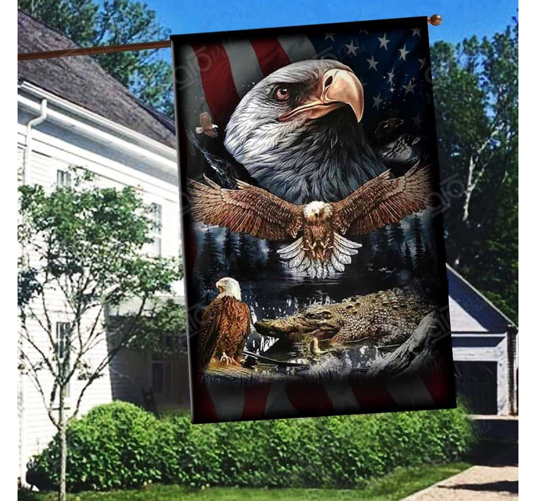 Independence Day Eagle V2 Double-Sided, UV And Fade - Resistant Flag