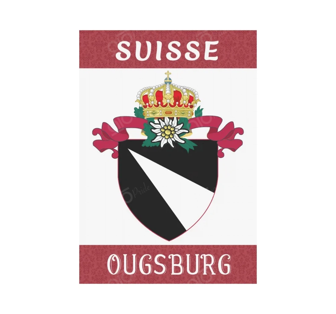 Ougsburg Swiss Family Double-Sided, UV And Fade - Resistant Flag