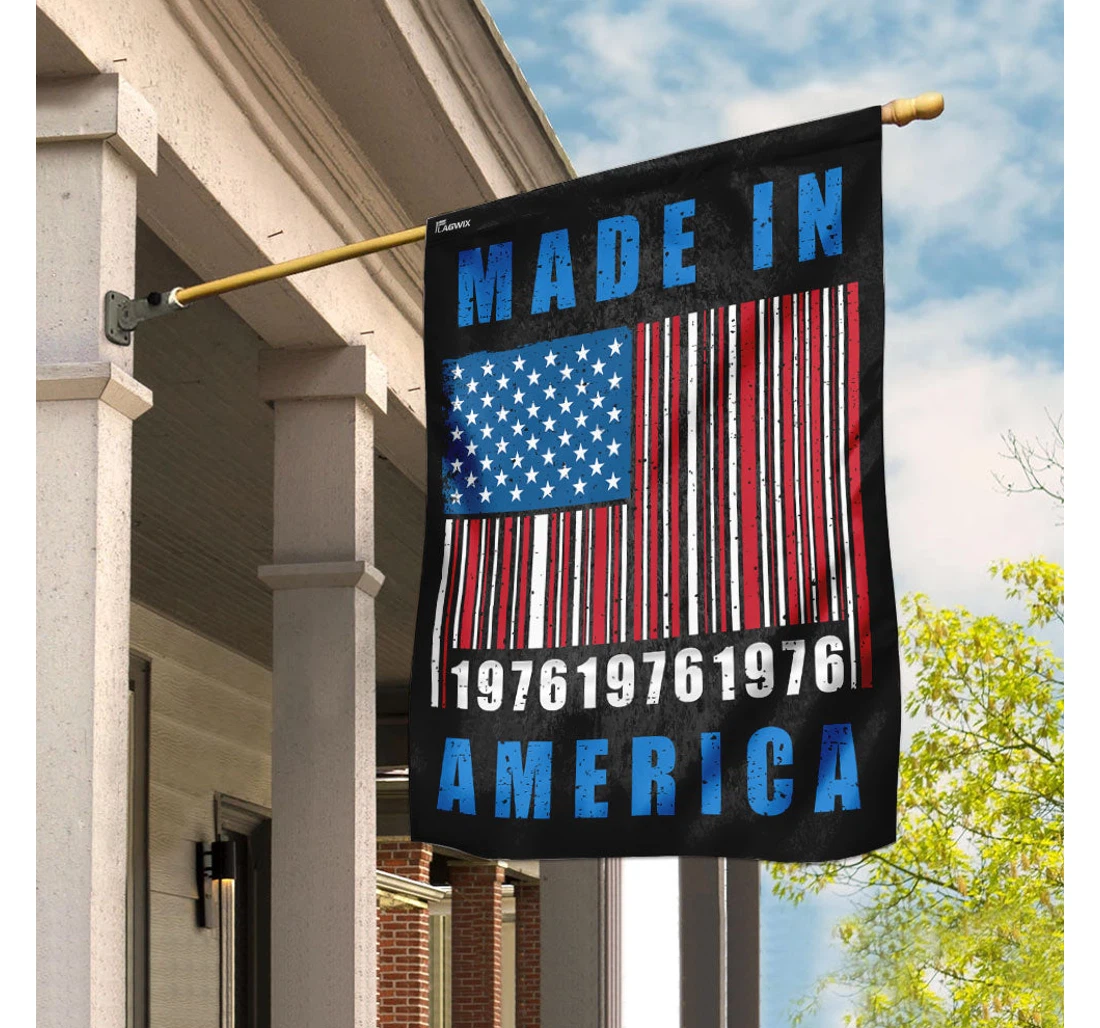 America 1976 Happy Independence Day 4th Of July America Outdoor, Patriotic Printed Both-Sides, UV And Fade - Resistant Flag