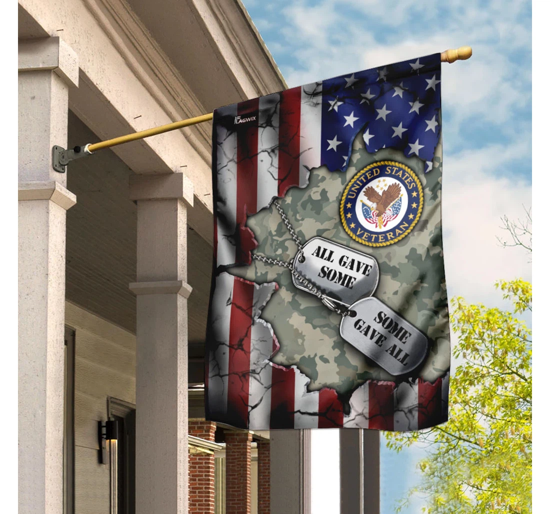 Us Veteran All Gave Some Some Gave All American Happy Independence Day 4th Of July America Outdoor, Patriotic Printed Both-Sides, UV And Fade - Resistant Flag
