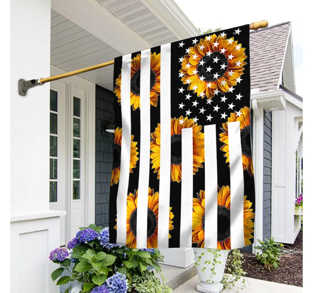 Sunflower American Bnn140f Happy Independence Day 4th Of July America Outdoor, Patriotic Printed Both-Sides, UV And Fade - Resistant Flag