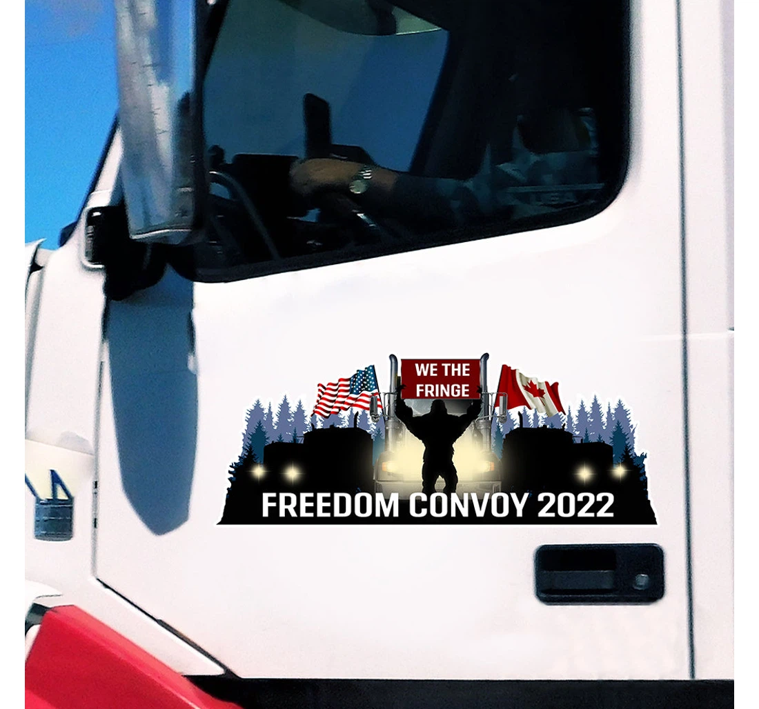 Freedom Convoy 2022 Vehicle Wrap We The Fringe Bigfoot Bnt510vw Happy Independence Day 4th Of July America Outdoor, Patriotic Printed Both-Sides, UV And Fade - Resistant Flag