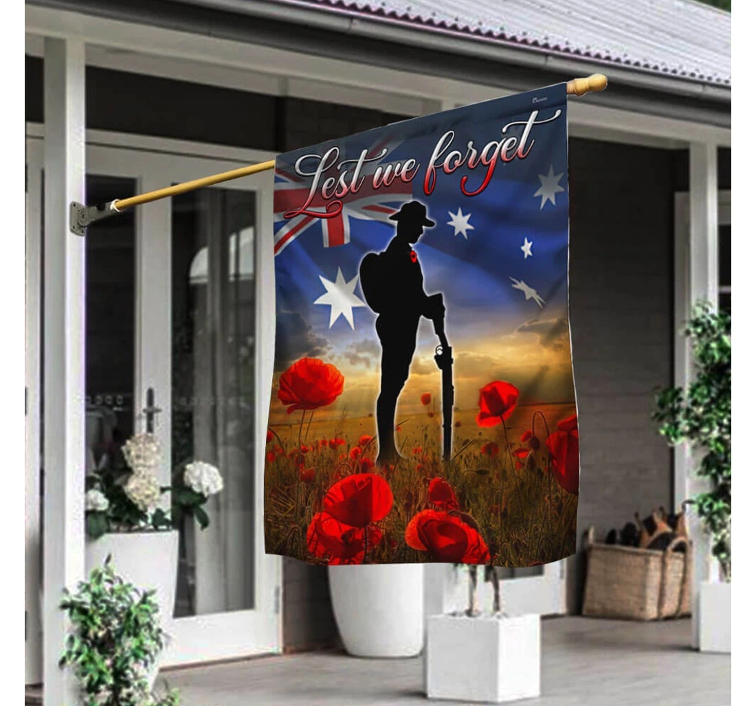Remembrance Day We Kneel The Fallen Thb3300fv6 Happy Independence Day 4th Of July America Outdoor, Patriotic Printed Both-Sides, UV And Fade - Resistant Flag