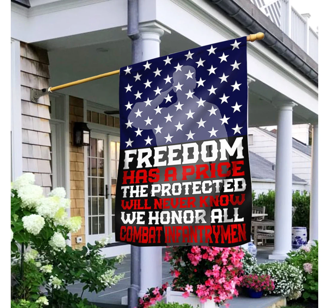 Veteran We Honor All Combat Infantrymen Ant104f Happy Independence Day 4th Of July America Outdoor, Patriotic Printed Both-Sides, UV And Fade - Resistant Flag