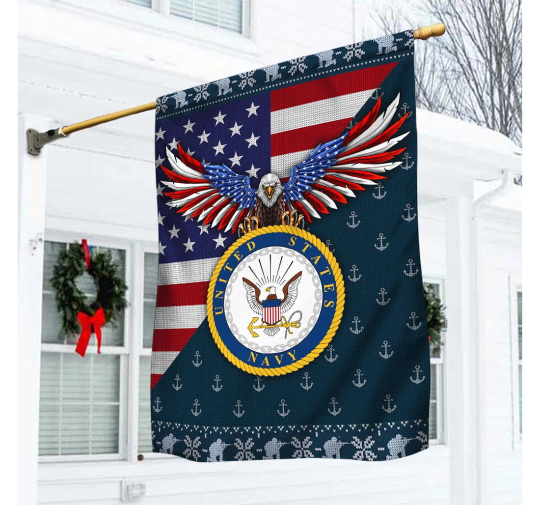 Us Navy Happy Anl352f Happy Independence Day 4th Of July America Outdoor, Patriotic Printed Both-Sides, UV And Fade - Resistant Flag