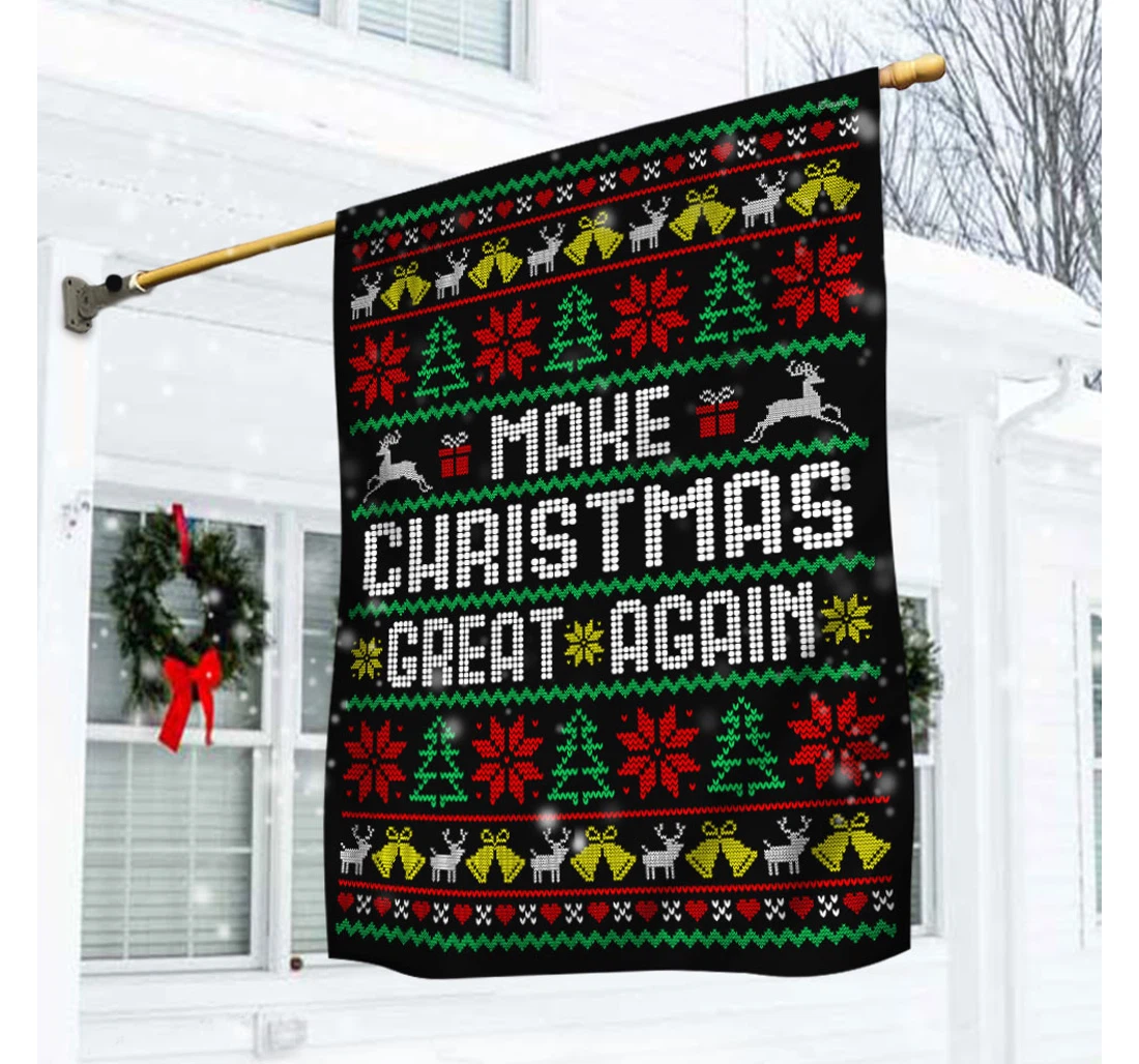 Christmas Make Christmas Great Again Mbh220f Happy Independence Day 4th Of July America Outdoor, Patriotic Printed Both-Sides, UV And Fade - Resistant Flag