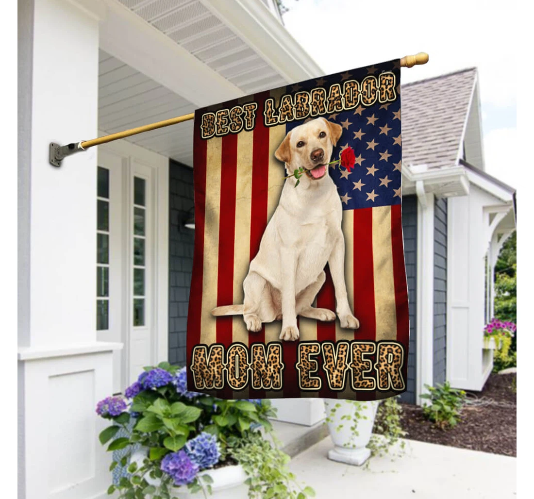 Dog Mom Best Labrador Mom Ever Mothers Day Bnn14fv1 Happy Independence Day 4th Of July America Outdoor, Patriotic Printed Both-Sides, UV And Fade - Resistant Flag