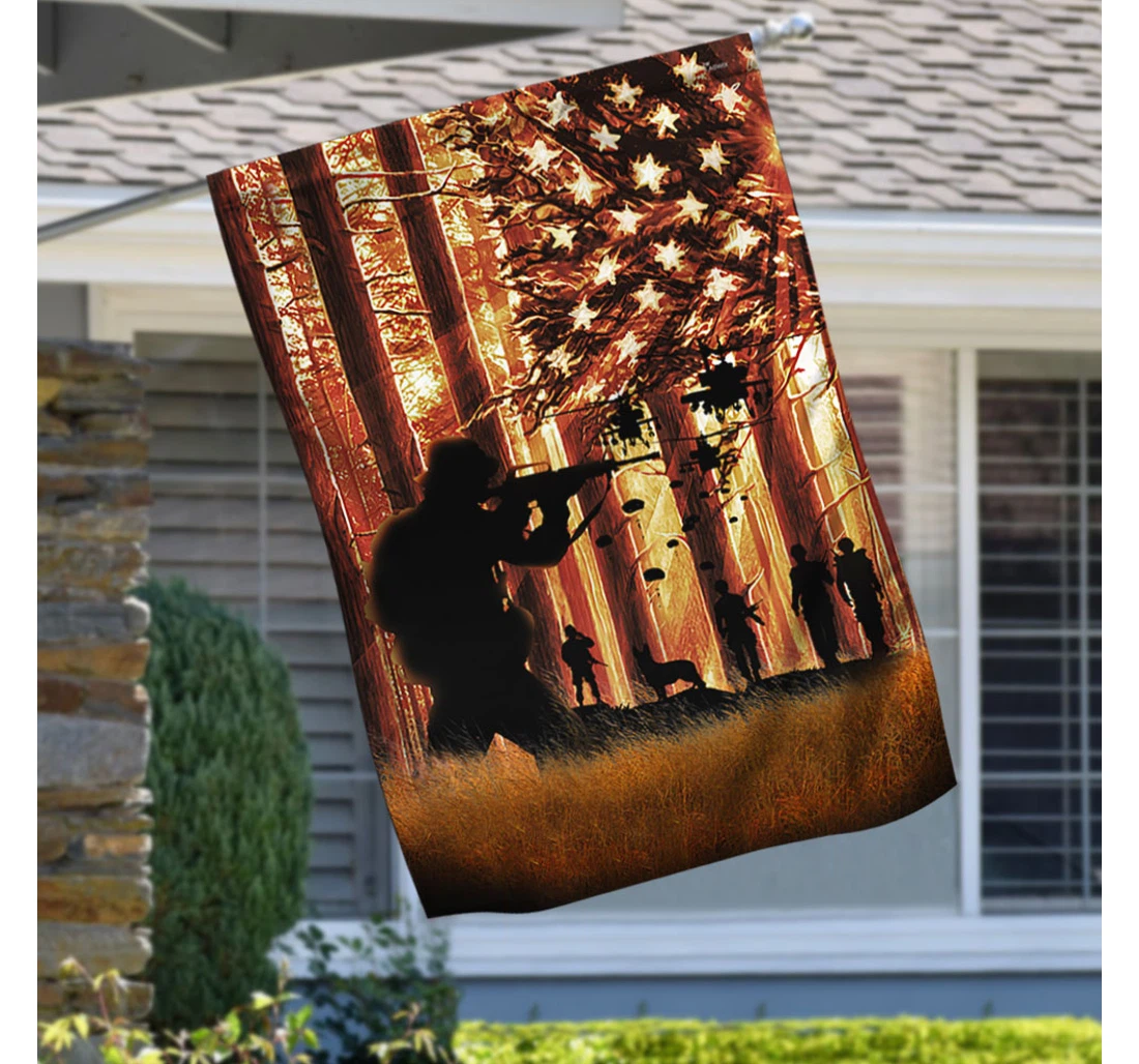 Us Veteran Memorial Day In Forest Lnt197f Happy Independence Day 4th Of July America Outdoor, Patriotic Printed Both-Sides, UV And Fade - Resistant Flag