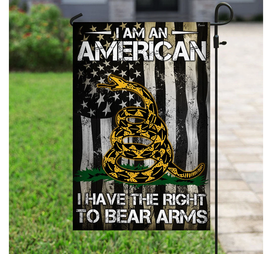 Right To Bear Arms Happy Independence Day 4th Of July America Outdoor, Patriotic Printed Both-Sides, UV And Fade - Resistant Flag