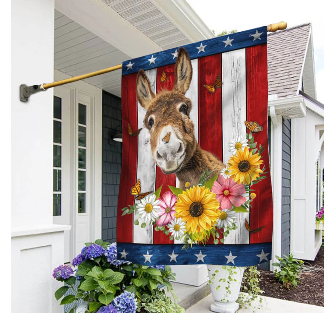 America Donkey Natural Scenery Lnt183fv2 Happy Independence Day 4th Of July America Outdoor, Patriotic Printed Both-Sides, UV And Fade - Resistant Flag