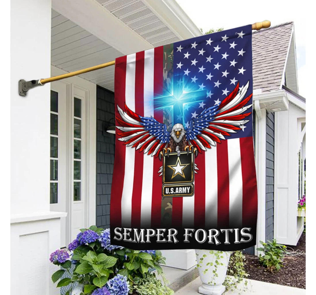 Us Army Veteran This Well Defend American Eagle Tpt69f Happy Independence Day 4th Of July America Outdoor, Patriotic Printed Both-Sides, UV And Fade - Resistant Flag