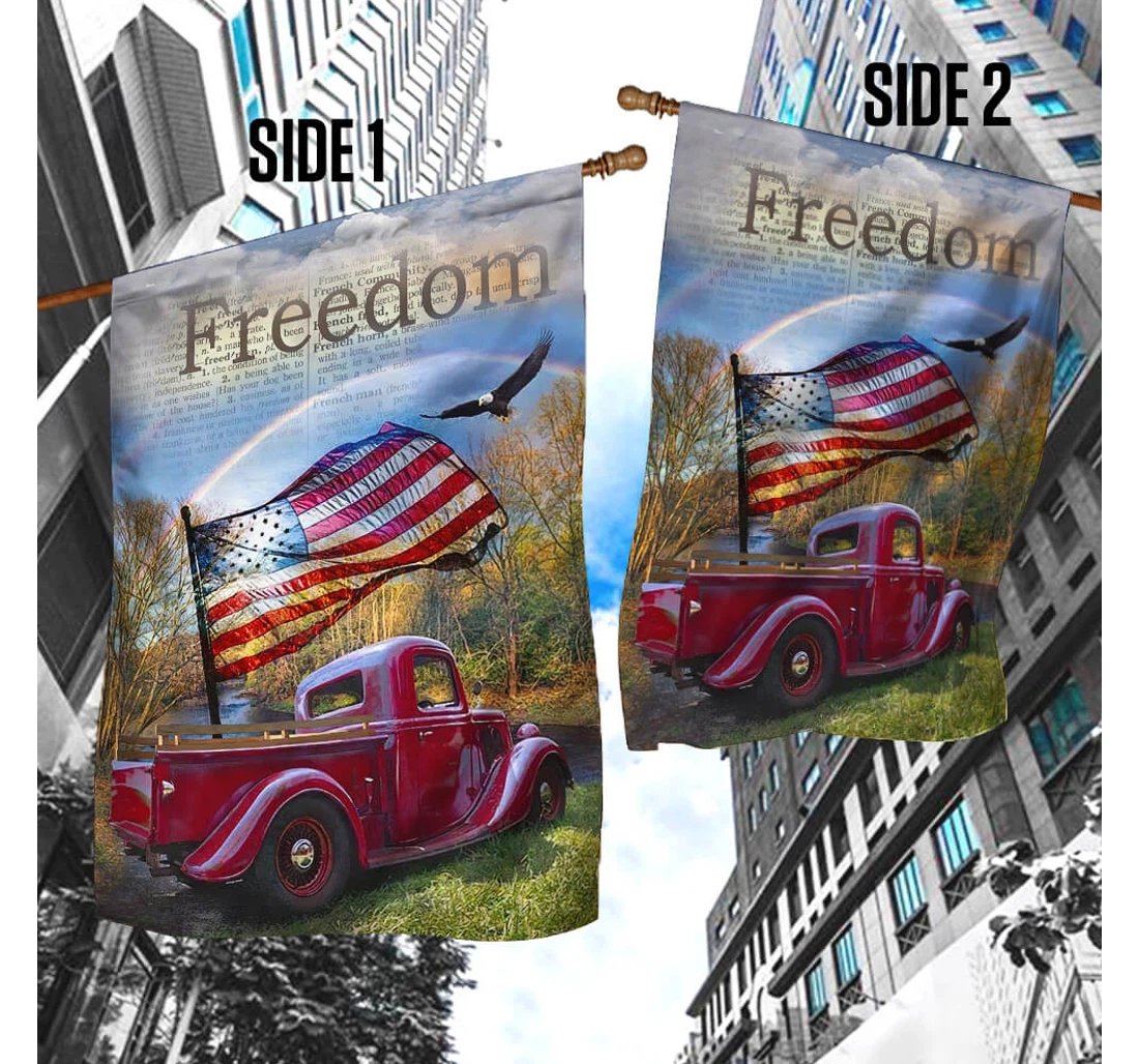 Beautiful Freedom American Sky Pn588f Happy Independence Day 4th Of July America Outdoor, Patriotic Printed Both-Sides, UV And Fade - Resistant Flag