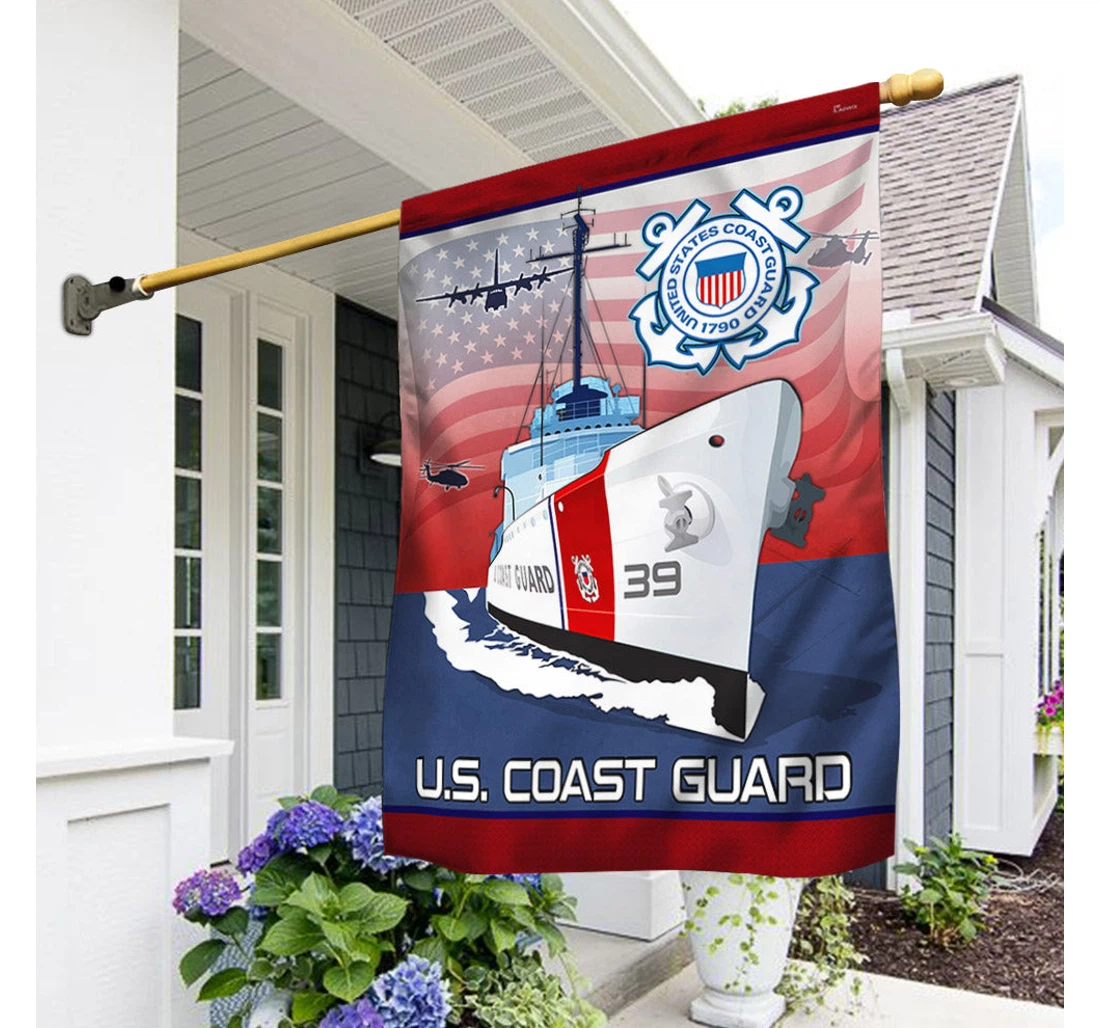 United States Coast Guard Hull Number 39 Mlh1923fv1 Happy Independence Day 4th Of July America Outdoor, Patriotic Printed Both-Sides, UV And Fade - Resistant Flag