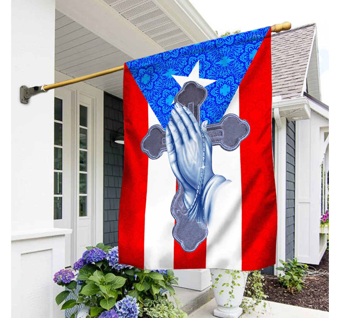 Puerto Rico Jesus Christian Puerto Rican Trv1943f Happy Independence Day 4th Of July America Outdoor, Patriotic Printed Both-Sides, UV And Fade - Resistant Flag