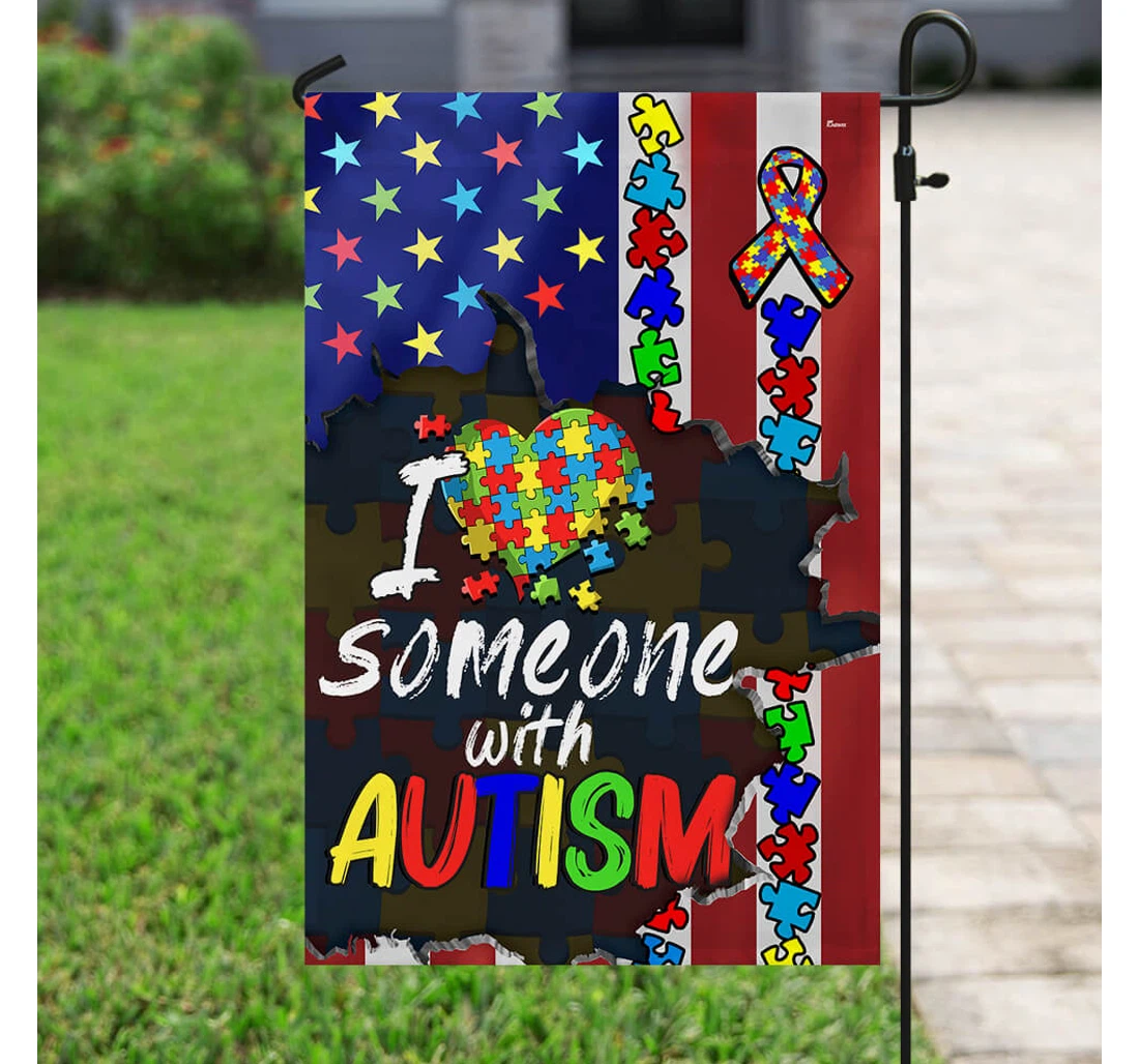 Love Autism Printed Both-Sides, UV And Fade - Resistant Flag