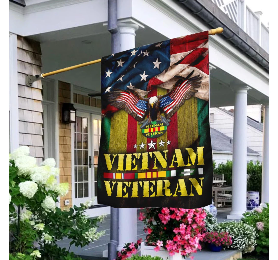 United States Vietnam Veteran Printed Both-Sides, UV And Fade - Resistant Flag
