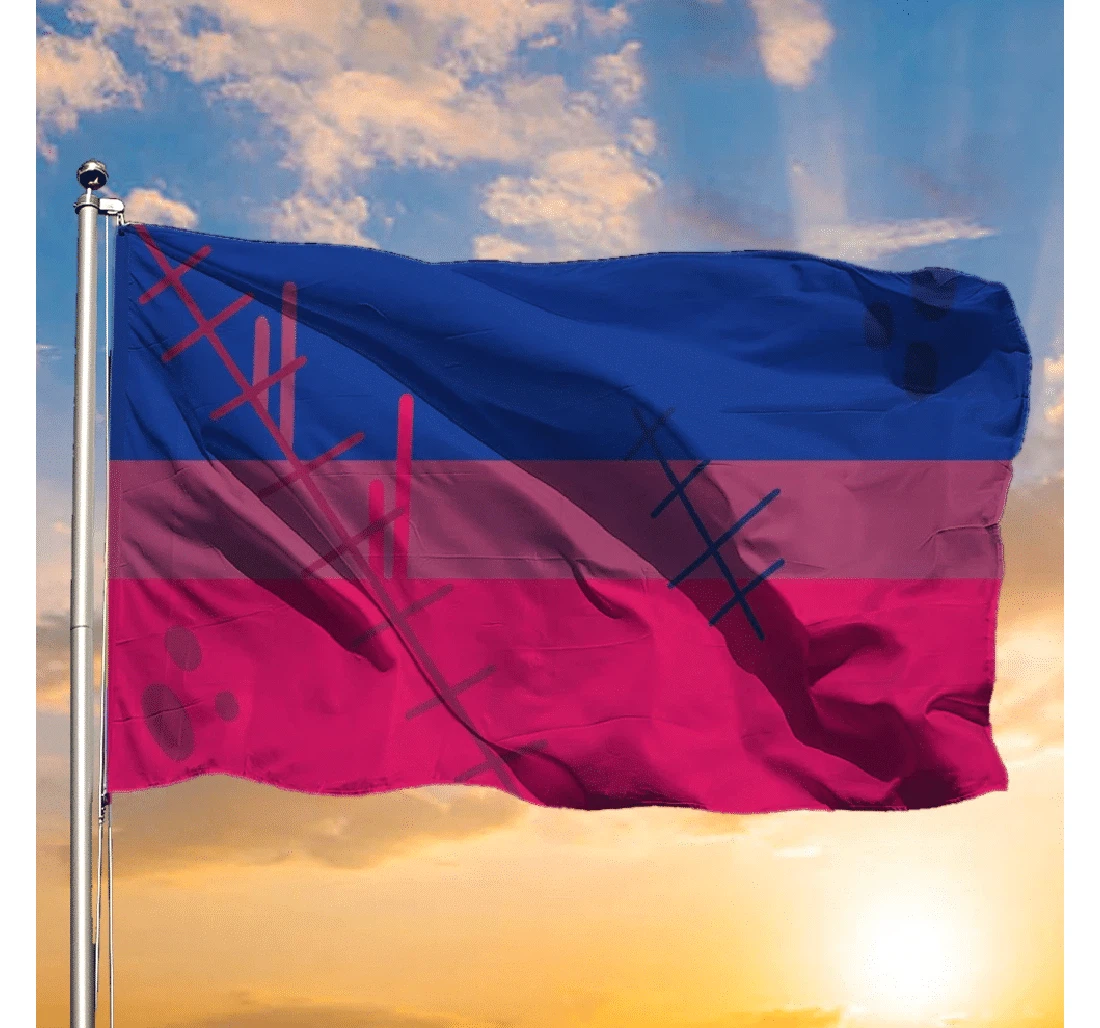 Halloween Pride Pride Bisexual Halloween Printed Both-Sides, UV And Fade - Resistant Flag