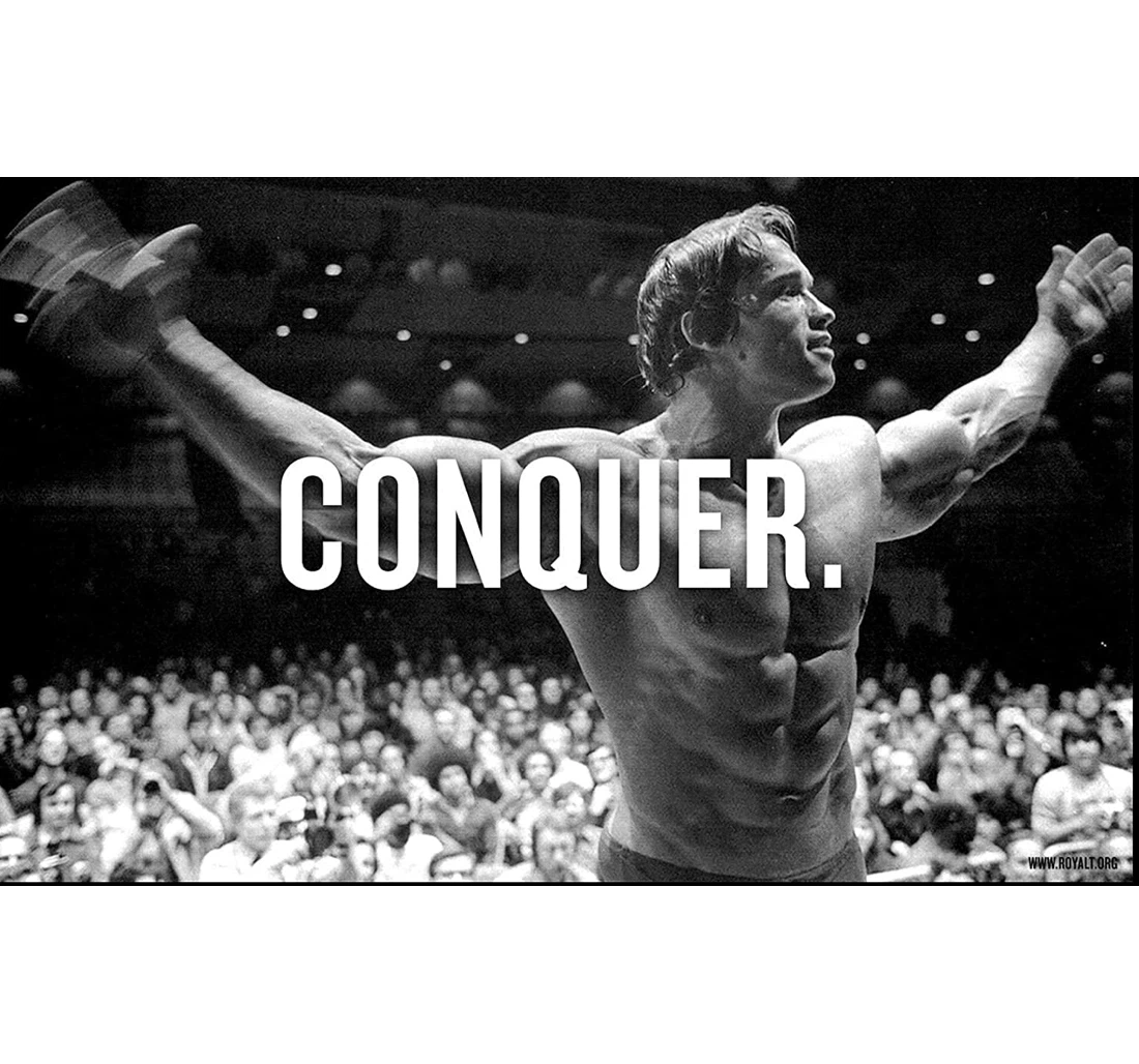 Arnold Conquer Feet Motivation Gym Workout 75 Hard Discipline Printed Both-Sides, UV And Fade - Resistant Flag
