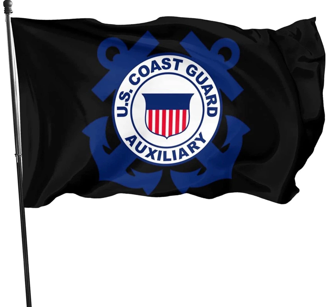 United States Coast Guard Auxiliary Vector Us Printed Both-Sides, UV And Fade - Resistant Flag