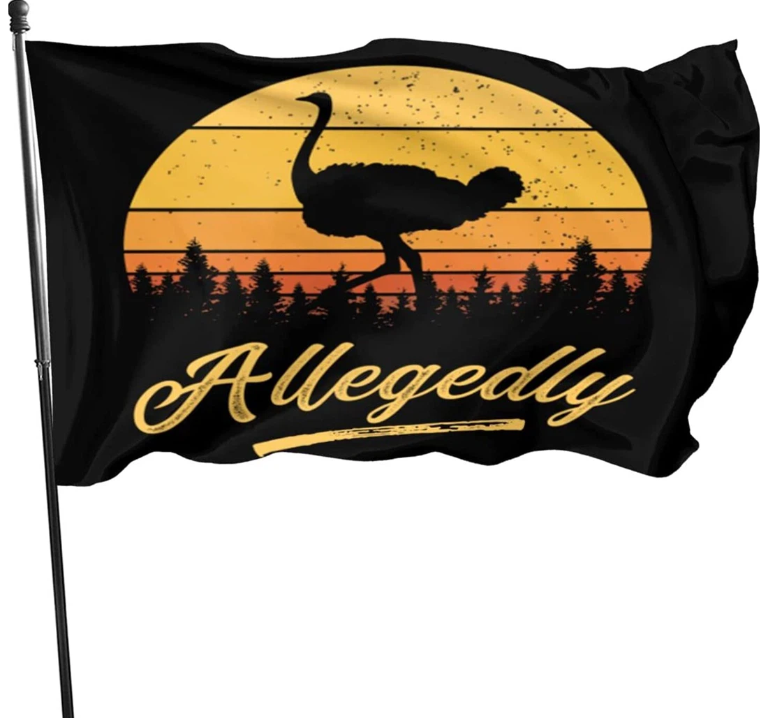 Letterkenny Allegedly Ostrich Vintage Breeze Flag Printed Both-Sides, UV And Fade - Resistant Flag