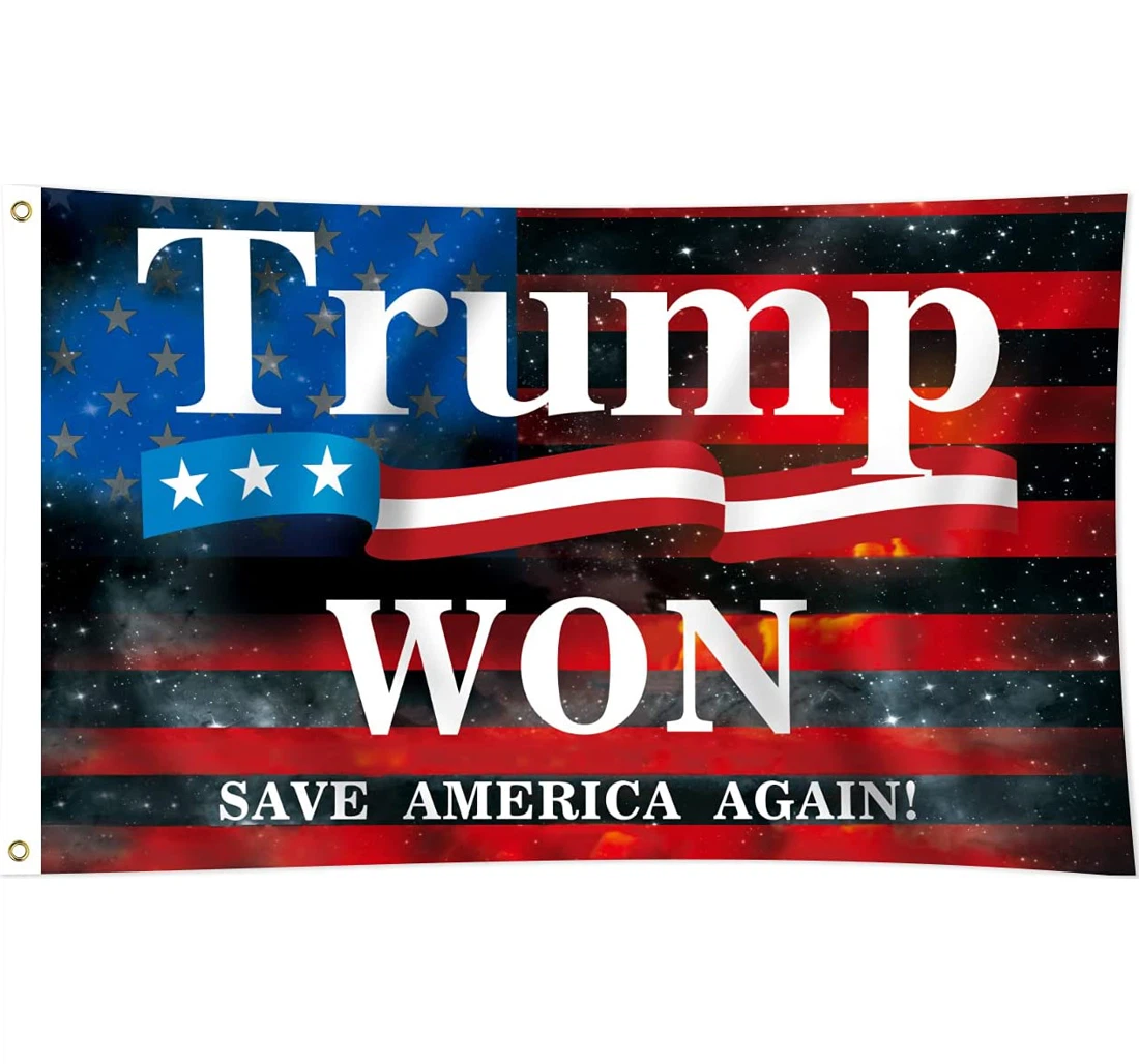 Won Feet Save America Again With Two Polyester Printed Both-Sides, UV And Fade - Resistant Flag