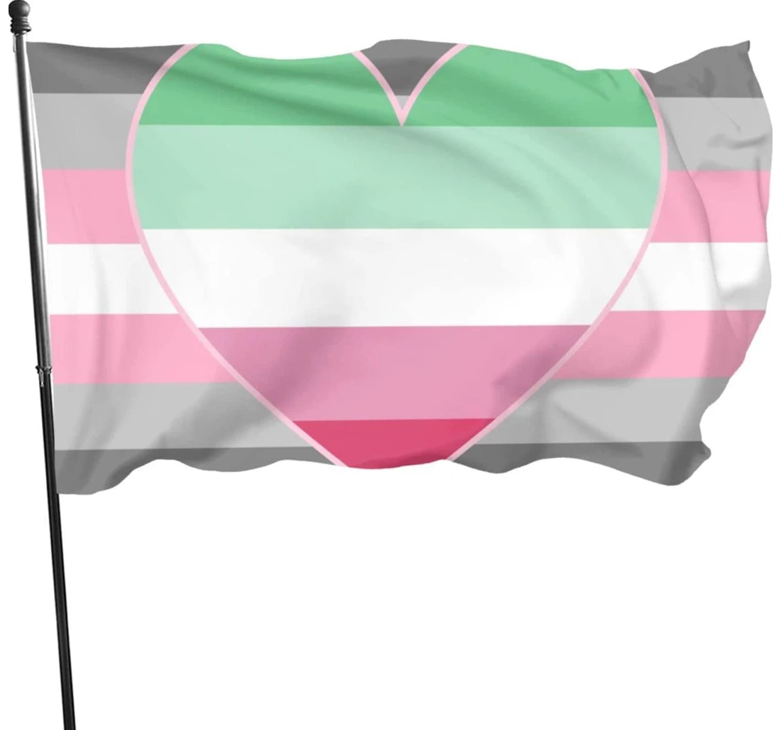 Demigirl Abro- Pride Lgbtq Breeze Usa Flag Printed Both-Sides, UV And Fade - Resistant Flag
