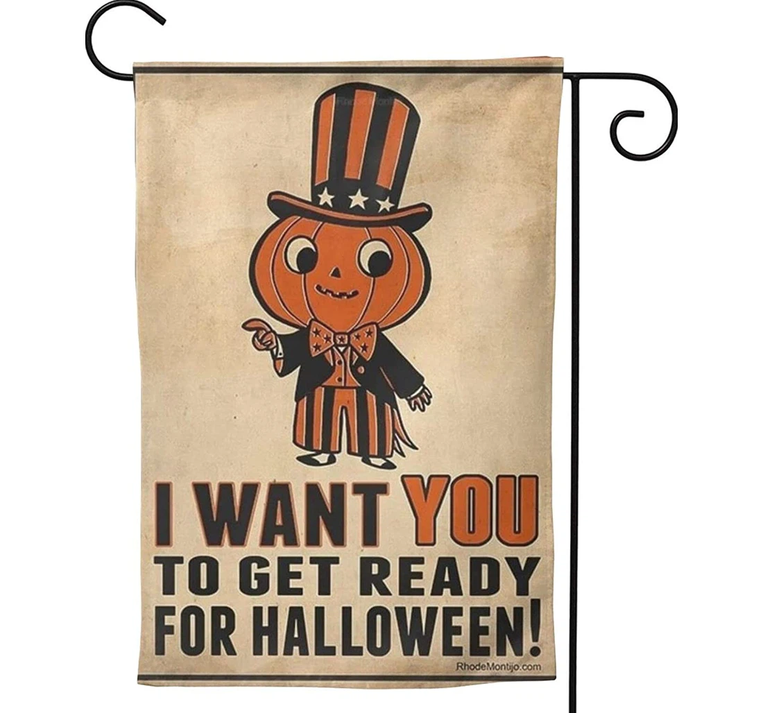 Get Ready Halloween Halloween Printed Both-Sides, UV And Fade - Resistant Flag