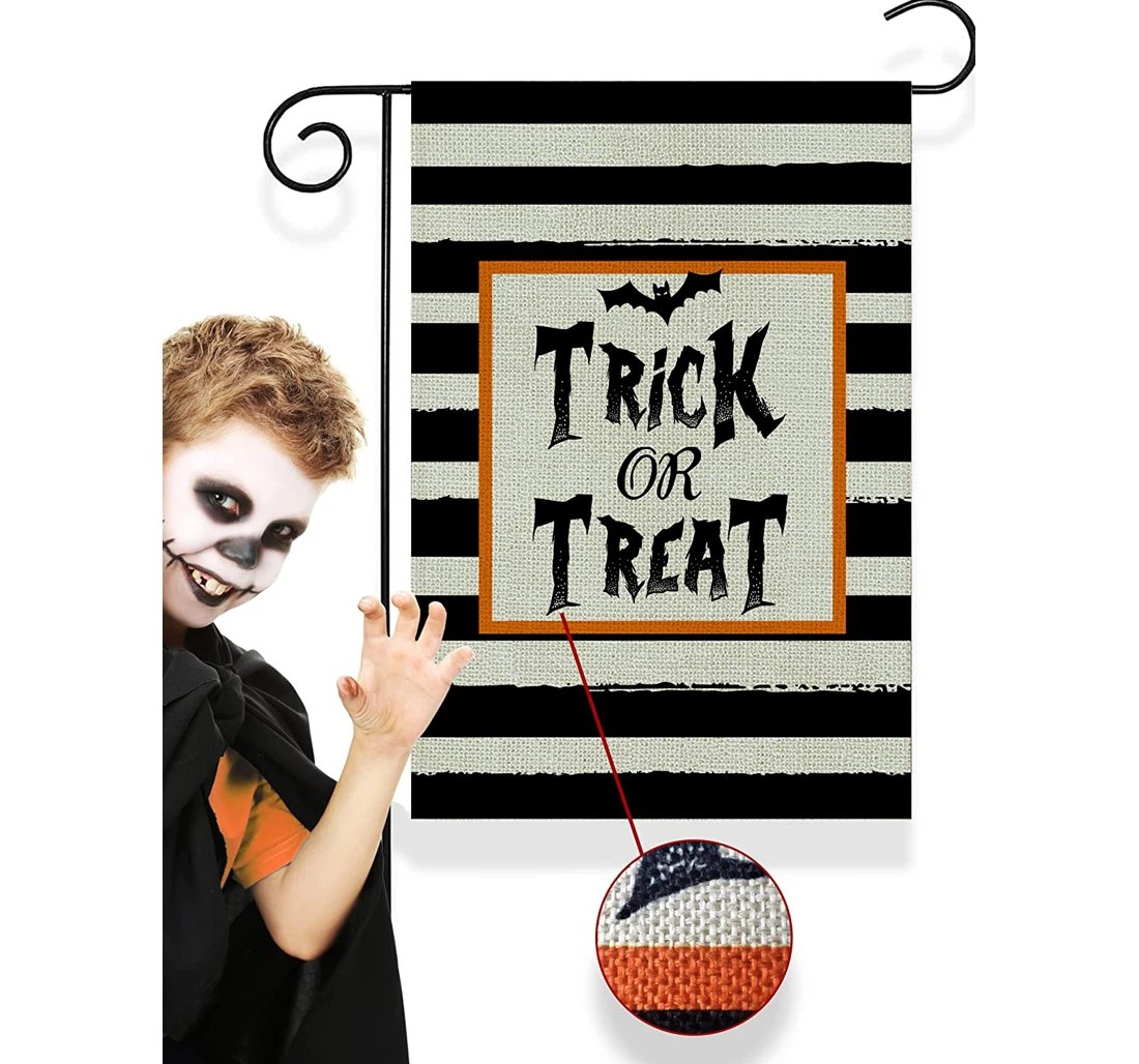 Halloween Happy Halloween Sign, Hocus Printed Both-Sides, UV And Fade - Resistant Flag