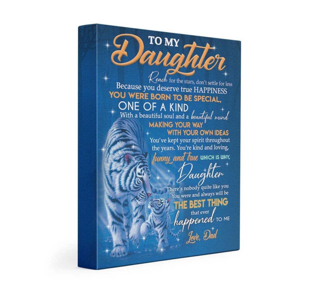 Poster, Canvas - You Were Born To Be Special Tiger Matte To Daughter Matte Print Framed Wall Art