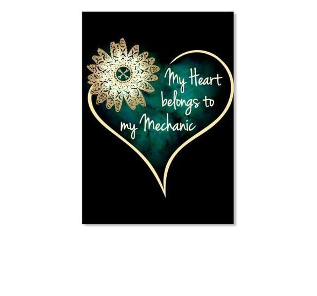 Poster, Canvas - My Heart Belongs To By Mechanic Trending Friends Print Framed Wall Art