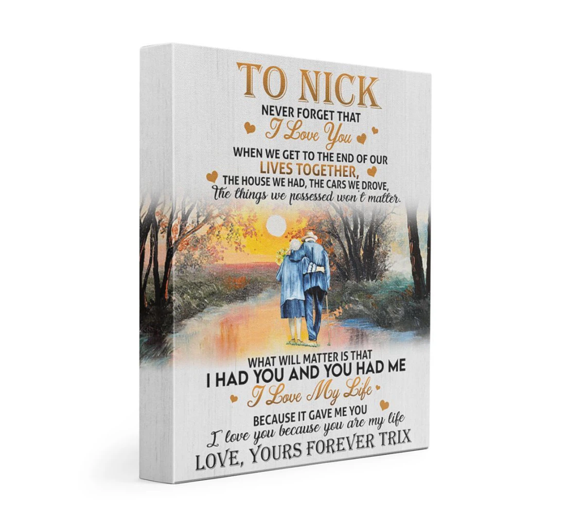 Poster, Canvas - Never Forget That I Love You Trix To Nick Matte Matte Print Framed Wall Art