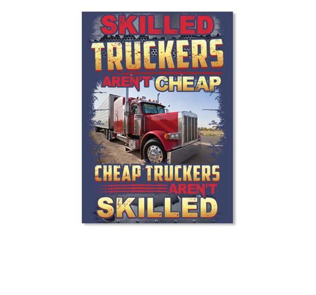 Poster, Canvas - Skilled Truckers Aren't Truckers Aren't Skilled Trending Print Framed Wall Art