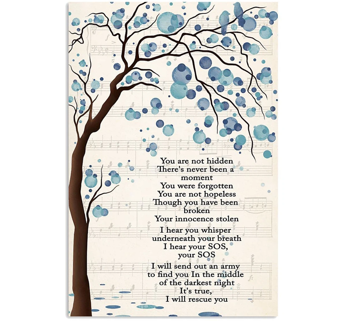 Poster, Canvas - Lauren Daigle It's True I Will Rescue You Birthday Friends Vertical Print Framed Wall Art