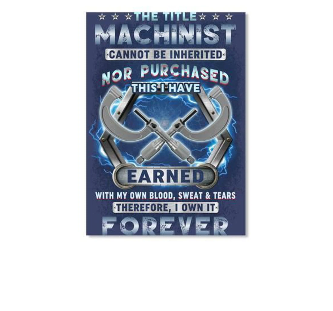 Poster, Canvas - Market Trendz The Title Machinist Own It Forever Birthday Print Framed Wall Art