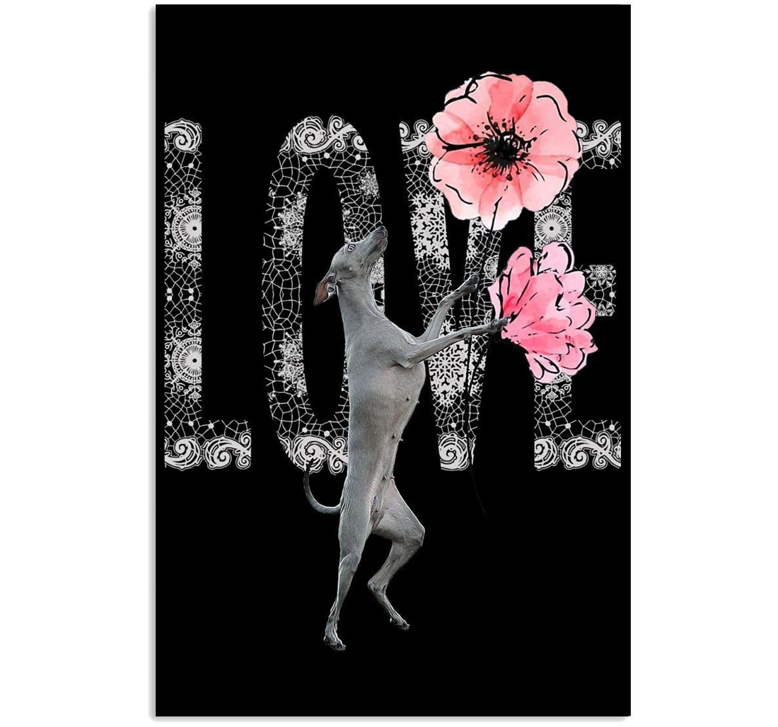 Poster, Canvas - Greyhound Love Funny Design Trending Greyhound Lovers Vertical Print Framed Wall Art