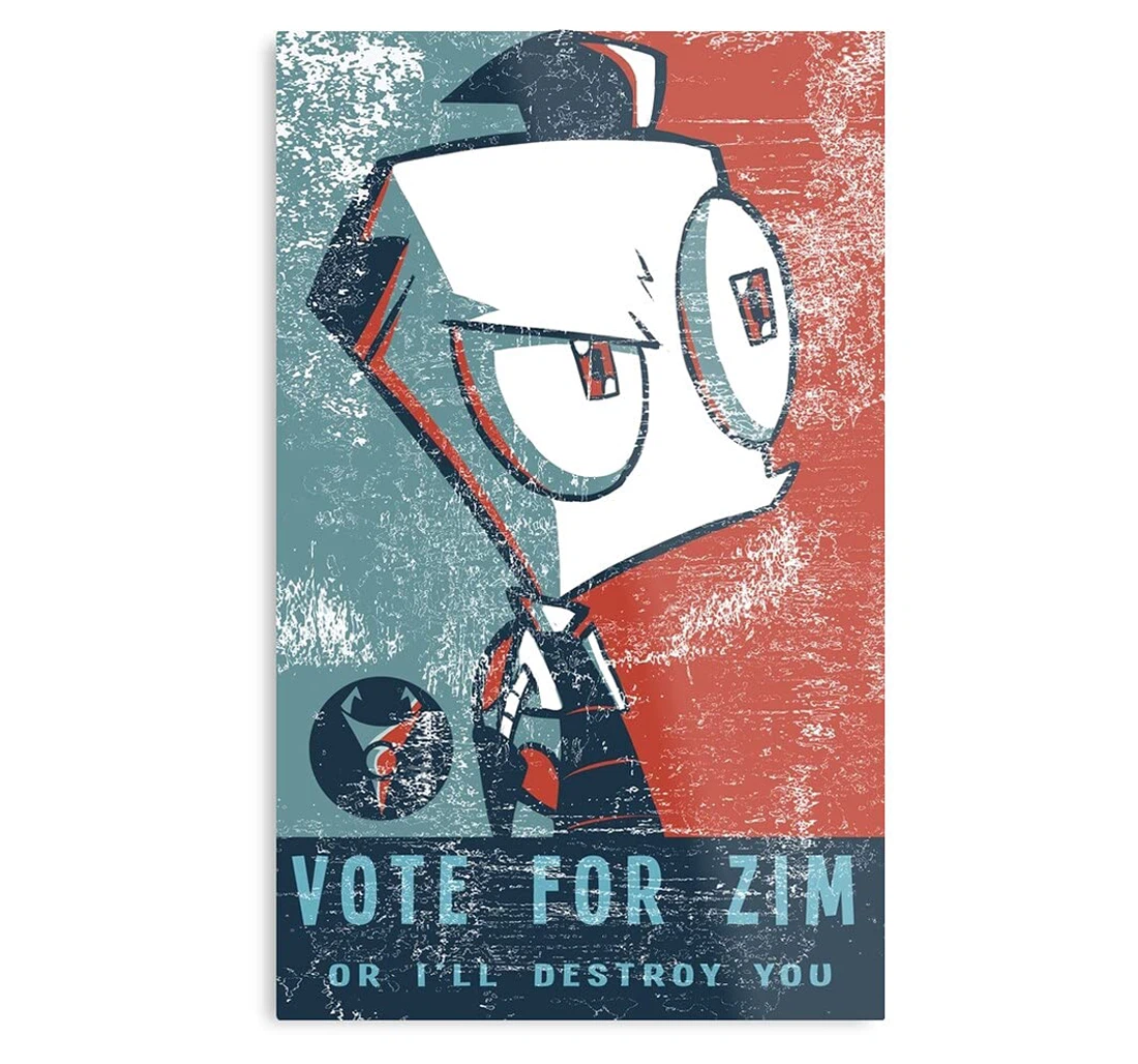 Poster, Canvas - Nick Cartoon Toons Zim Invader The Print Framed Wall Art