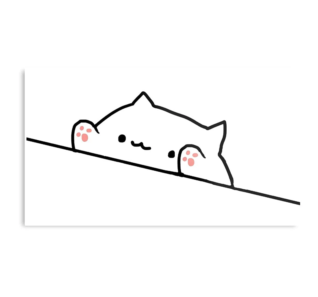Poster, Canvas - Bongo Cat Cats New Trends Design Print Framed Wall Art
