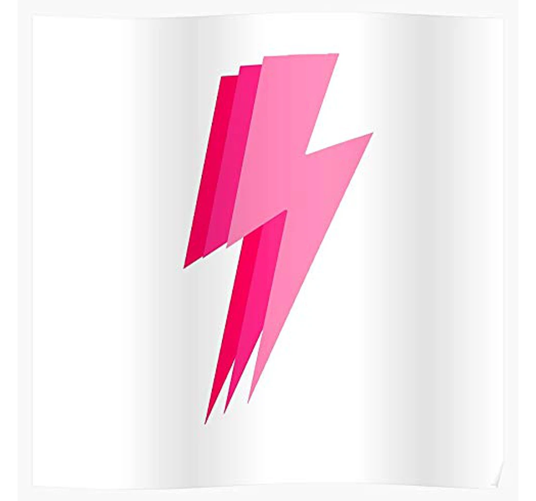 Poster, Canvas - Trendy 3 Lightning Pink Vsco Trends Bolt I Fsgrussela-impressive Trendy Print Framed Wall Art