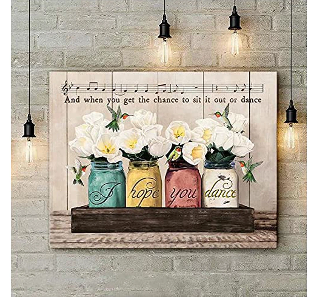 Poster, Canvas - Music Sheet I Hope You Dance Anniversary Birthday Print Framed Wall Art